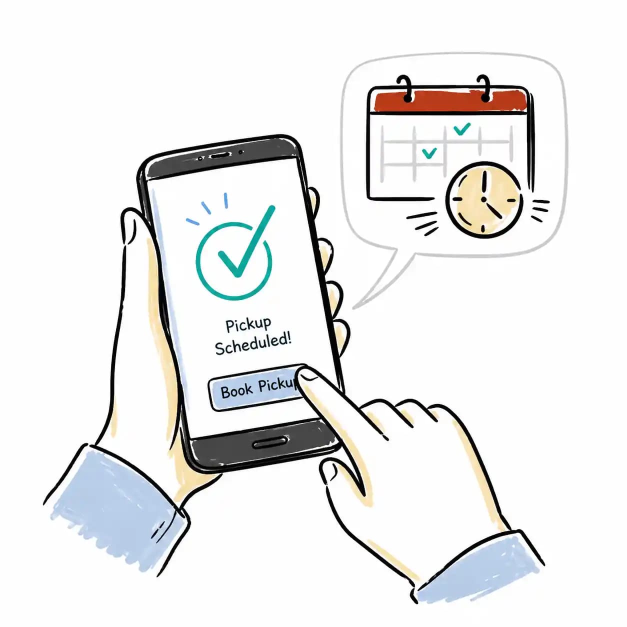 Schedule pickup for laundry or dry cleaning in any available bag