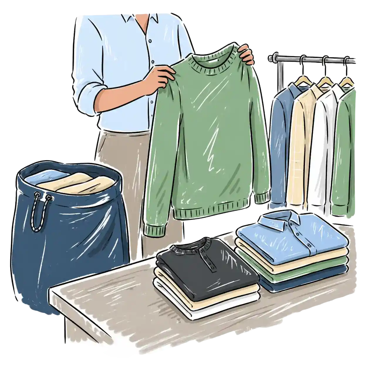 Laundry inspection and sorting